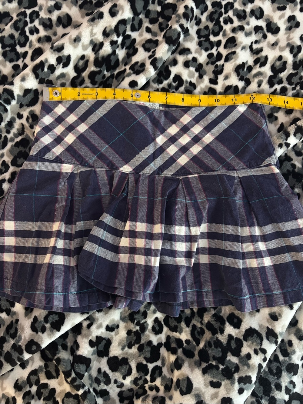 Purple Plaid Ruffle Mini Skirt